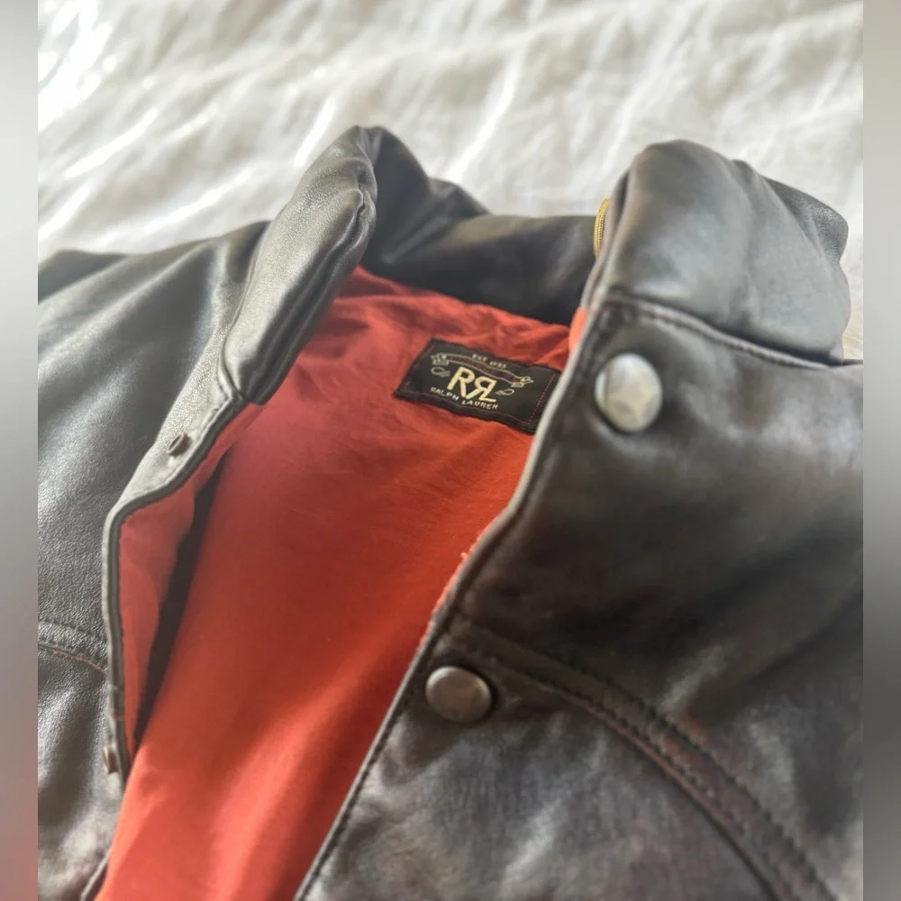 RRL Ralph Lauren Double RL Very Rare Western Quilted Leather Vest - Picture 8 of 11